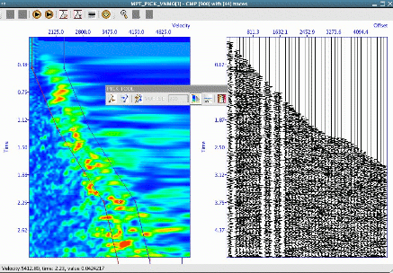 Interactive VNMO limits picking